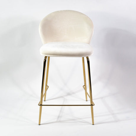 Lily scaun de bar confortabil de 65 cm, culoarea crem