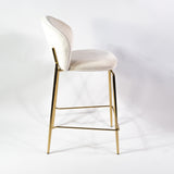 Lily scaun de bar confortabil de 65 cm, culoarea crem