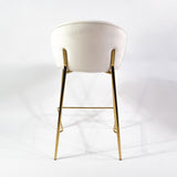 Lily scaun de bar confortabil de 65 cm, culoarea crem
