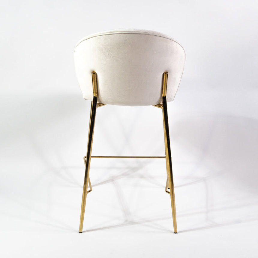 Lily scaun de bar confortabil de 65 cm, culoarea crem
