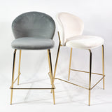 Lily scaun de bar confortabil de 65 cm, culoarea gri
