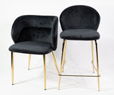Lily scaun de bar confortabil de 65 cm, culoarea negru