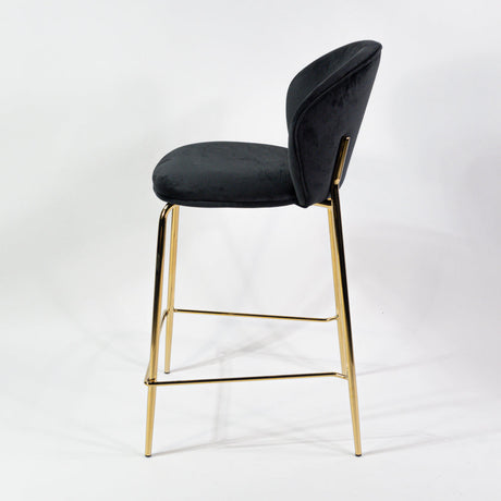 Lily scaun de bar confortabil de 65 cm, culoarea negru