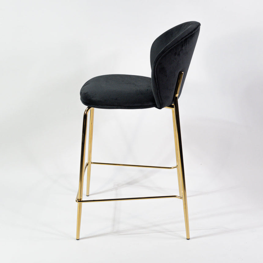 Lily scaun de bar confortabil de 65 cm, culoarea negru