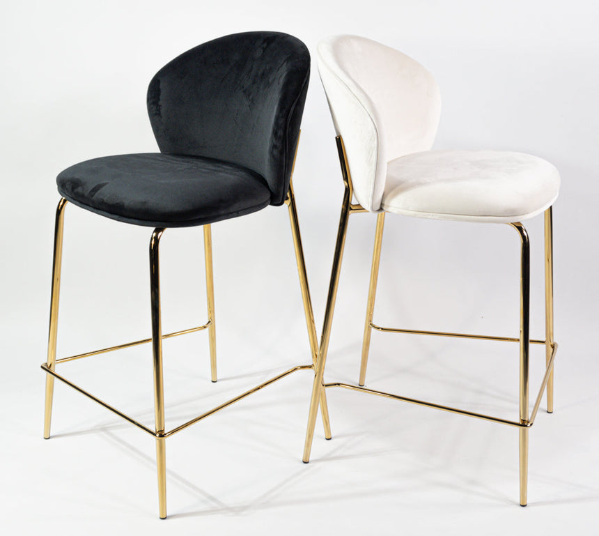 Lily scaun de bar confortabil de 65 cm, culoarea negru