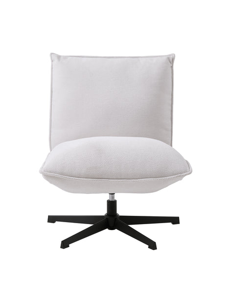 Fotoliu lounge FRASER, tapițerie alb murdar chenilleMobCenter