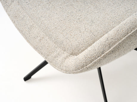 Fotoliu lounge LYNN, tapițerie alb murdar melanjMobCenter