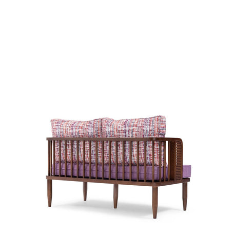 Banchetă Gloria Wicker – spătar împletit decorativ