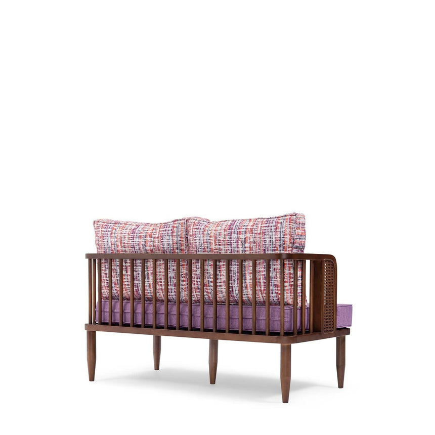 Banchetă Gloria Wicker – spătar împletit decorativ