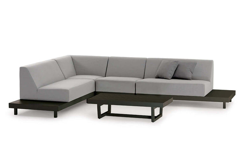 Grattoni Alvory – set mobilier de gradina si terasa, pentru 5 persoane, culoare antraciteMobCenter