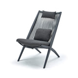 Scaun lounge pentru exterior Bahza antracit – Grattoni