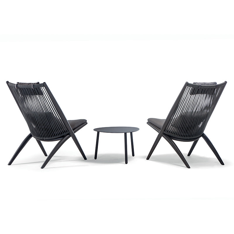 Scaun lounge pentru exterior Bahza antracit – Grattoni