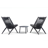 Scaun lounge pentru exterior Bahza antracit – Grattoni