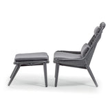 Scaun lounge pentru exterior Como antracit – Grattoni