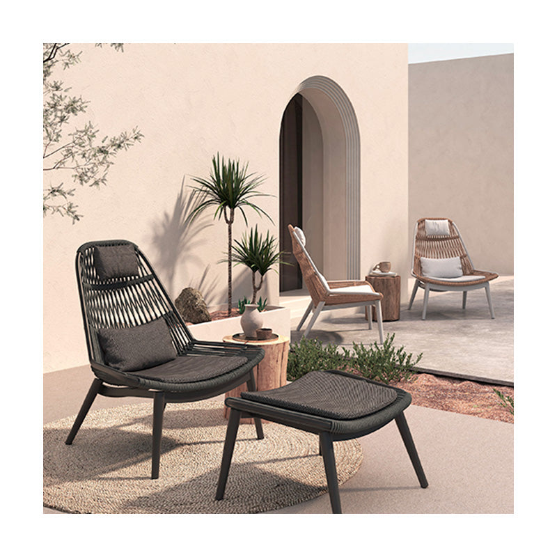 Scaun lounge pentru exterior Como antracit – Grattoni