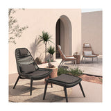 Scaun lounge pentru exterior Como antracit – Grattoni