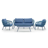 Grattoni Elba– set mobilier de gradina si terasa, pentru 4 persoane, culoare albastruMobCenter