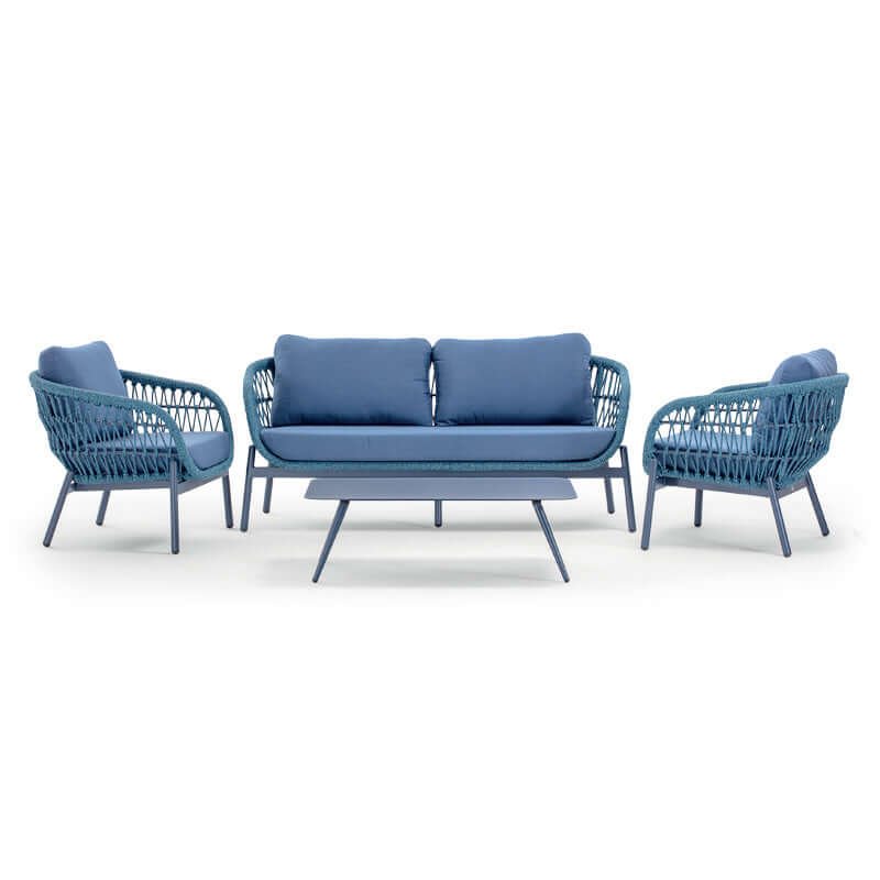 Grattoni Elba– set mobilier de gradina si terasa, pentru 4 persoane, culoare albastruMobCenter