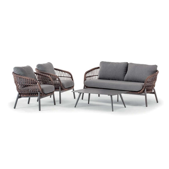 Grattoni Elba– set mobilier de gradina si terasa, pentru 4 persoane, culoare antraciteMobCenter