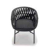 Scaun terasă exterior Tahiti negru/gri închis – Grattoni