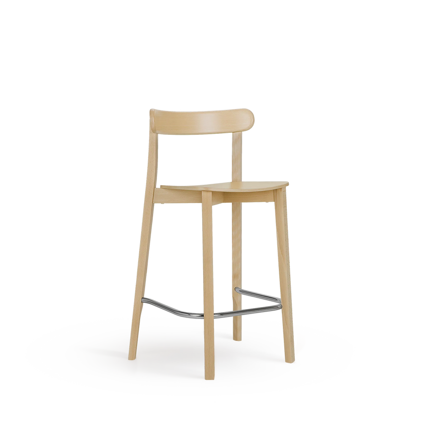 Scaun de bar Paged Icho H-4420 - lemn masiv de fag, 71 cm