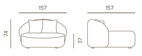 Daybed de exterior Grattoni Cosy