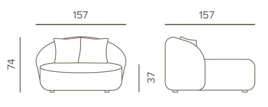 Daybed de exterior Grattoni Cosy
