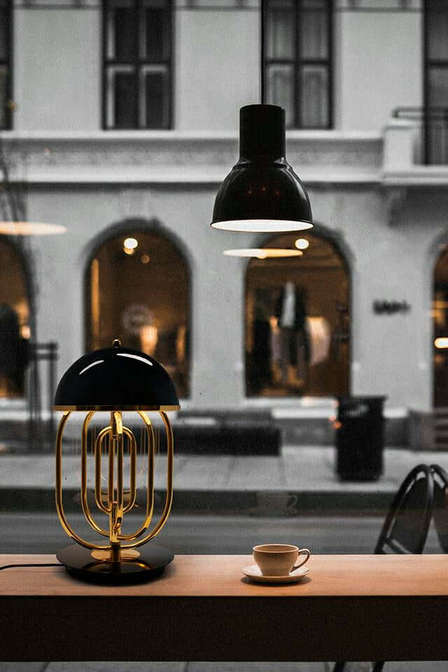 Lampă de masă Bottega aur / negruMobCenter