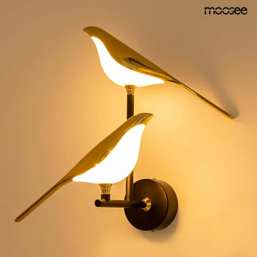 Lampă de perete Bird Twin aurieMobCenter