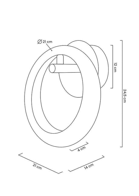 Lampă de perete Helios aurieMobCenter