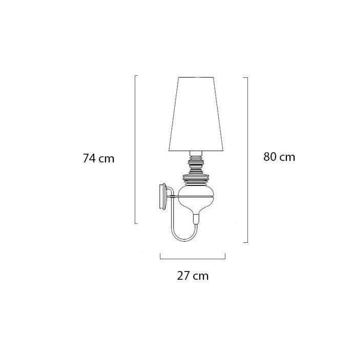 Lampă de perete Queen Wall 23 cromatăMobCenter
