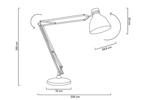 Lampă de podea Giant negru - metalMobCenter