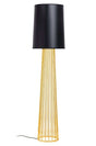 Lampă de podea Holmes Straight aurie cu abajur negru - metalMobCenter