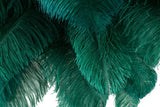 Lampă de podea Tiffany 175 alamă verde/pene naturaleMobCenter