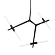 Lampă suspendată Candelabru 6 negru - aluminiu, sticlăMobCenter