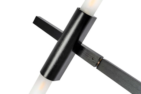 Lampă suspendată Candelabru 6 negru - aluminiu, sticlăMobCenter