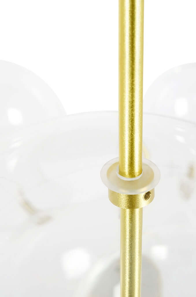 Lampă suspendată Capri Line 7 gold - 420 Led, aluminiu, sticlăMobCenter