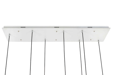 Lampă suspendată Capri Line 7 gold - 420 Led, aluminiu, sticlăMobCenter