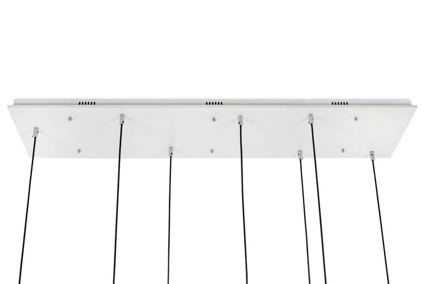 Lampă suspendată Capri Line 7 gold - 420 Led, aluminiu, sticlăMobCenter