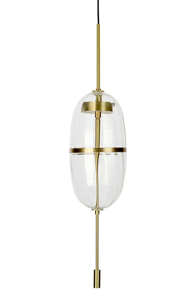 Lampă suspendată Chaplin 200 alamă - Led, sticlăMobCenter