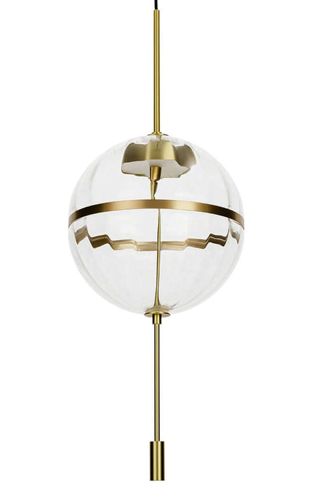 Lampă suspendată Chaplin 300 alamă - Led, sticlăMobCenter