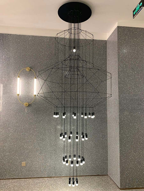 Lampă suspendată Flusso 43 Grande negruMobCenter