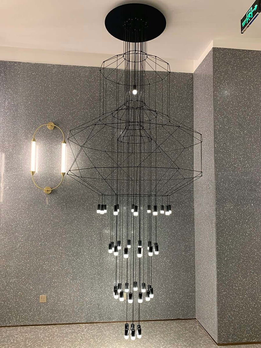 Lampă suspendată Flusso 43 Grande negruMobCenter