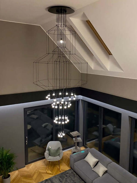 Lampă suspendată Flusso 43 Grande negruMobCenter