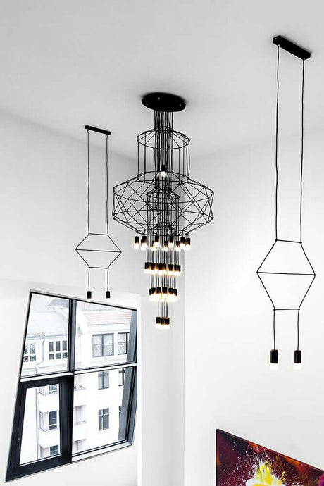 Lampă suspendată Flusso 43 negruMobCenter