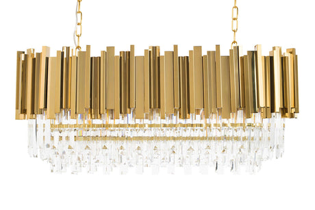 Lampă suspendată Imperial Long Gold 90 - oțel, cristalMobCenter