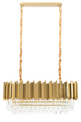 Lampă suspendată Imperial Long Gold 90 - oțel, cristalMobCenter