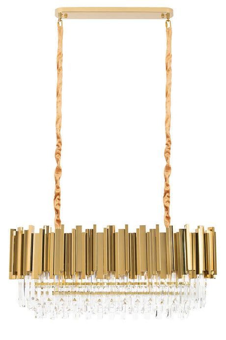 Lampă suspendată Imperial Long Gold 90 - oțel, cristalMobCenter