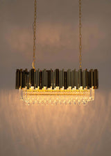 Lampă suspendată Imperial Long Gold 90 - oțel, cristalMobCenter