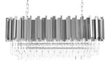 Lampă suspendată Imperial Long Silver 90 - oțel, cristalMobCenter